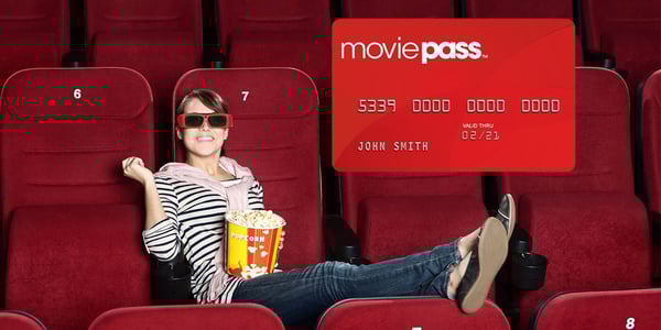 MoviePass with kid watching film in cinema alone 